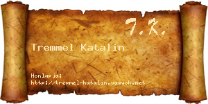 Tremmel Katalin névjegykártya